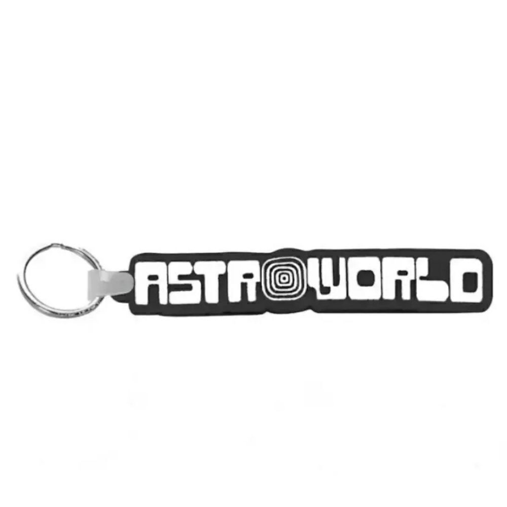 2021 Astroworld Travis Scott Keychain Festival Rare New In Bag Black Spellout